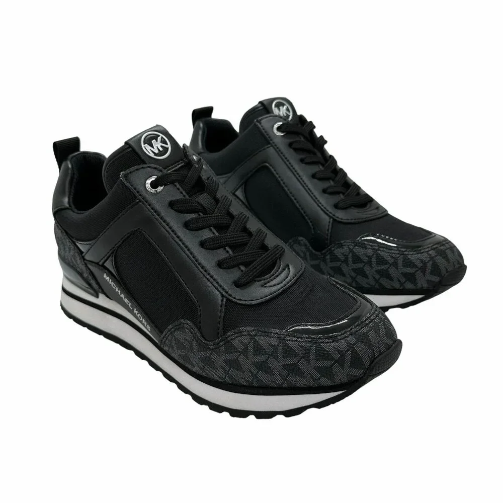 ✨MICHAEL KORS Wilma Trainer Sz 6.5 Women shoes Casual Sneakers Black 49S1WIFS1D✨ - Picture 3 of 10